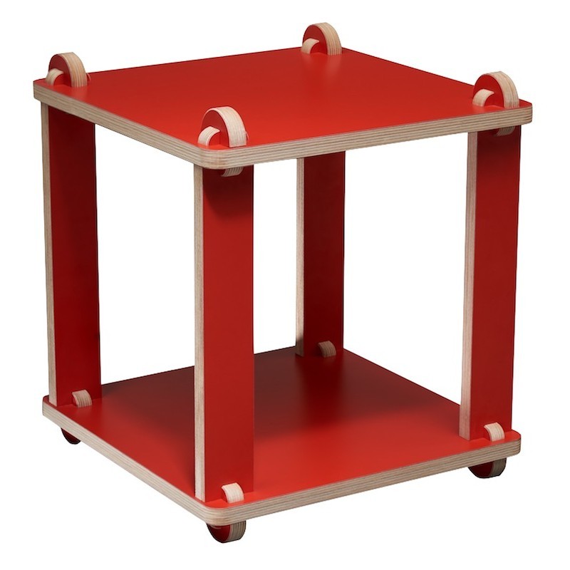Table stool red TABUTECA - modular design